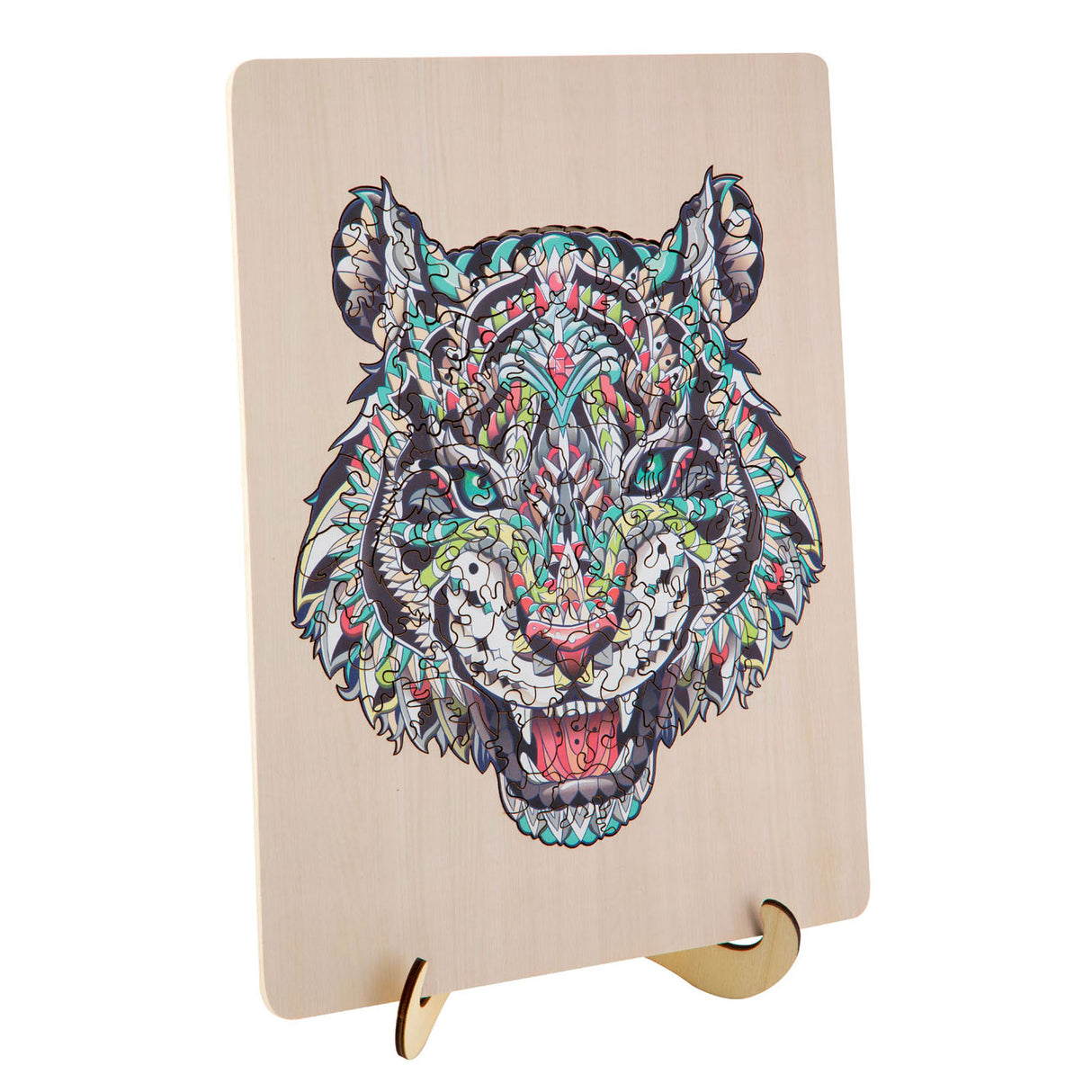 Kreative Bastelgruppe einzigartiges Holzpuzzle Tiger, 130 Teile.