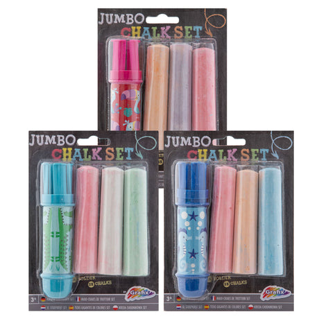 Creative Craft Group Jumbo Chalk Halter + Kreide, 3st.