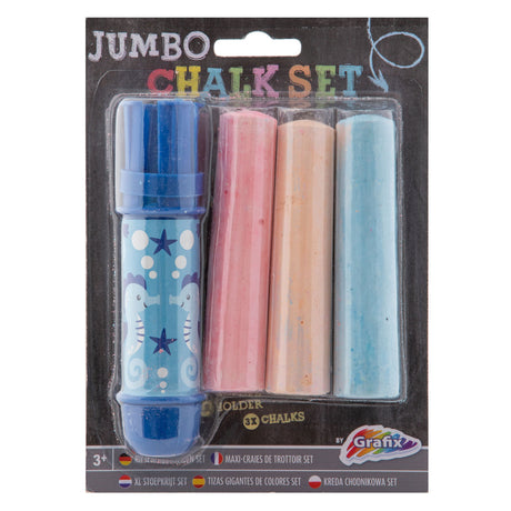 Creative Craft Group Jumbo Chalk Halter + Kreide, 3st.