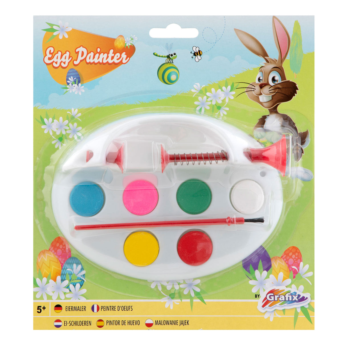 Grafix Egg -Paint Mühle mit Farbe und Pinsel