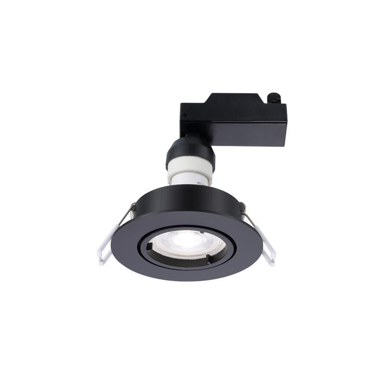 Sylvania 1067276 – Sylspot-Set, rund, schwarz, 345 lm, 3000 K, direktional. ip20 | 1 Stk