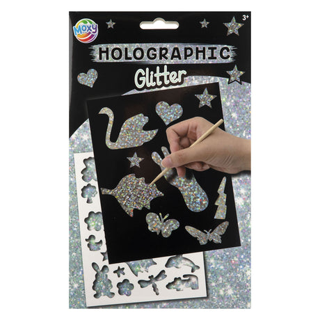 Creative craft group a5 kraskaarten glitter regenboog - 4 kraskaarten