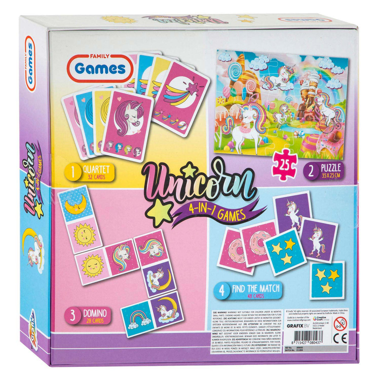 Grafix Game Box 4IN1 Unicorn