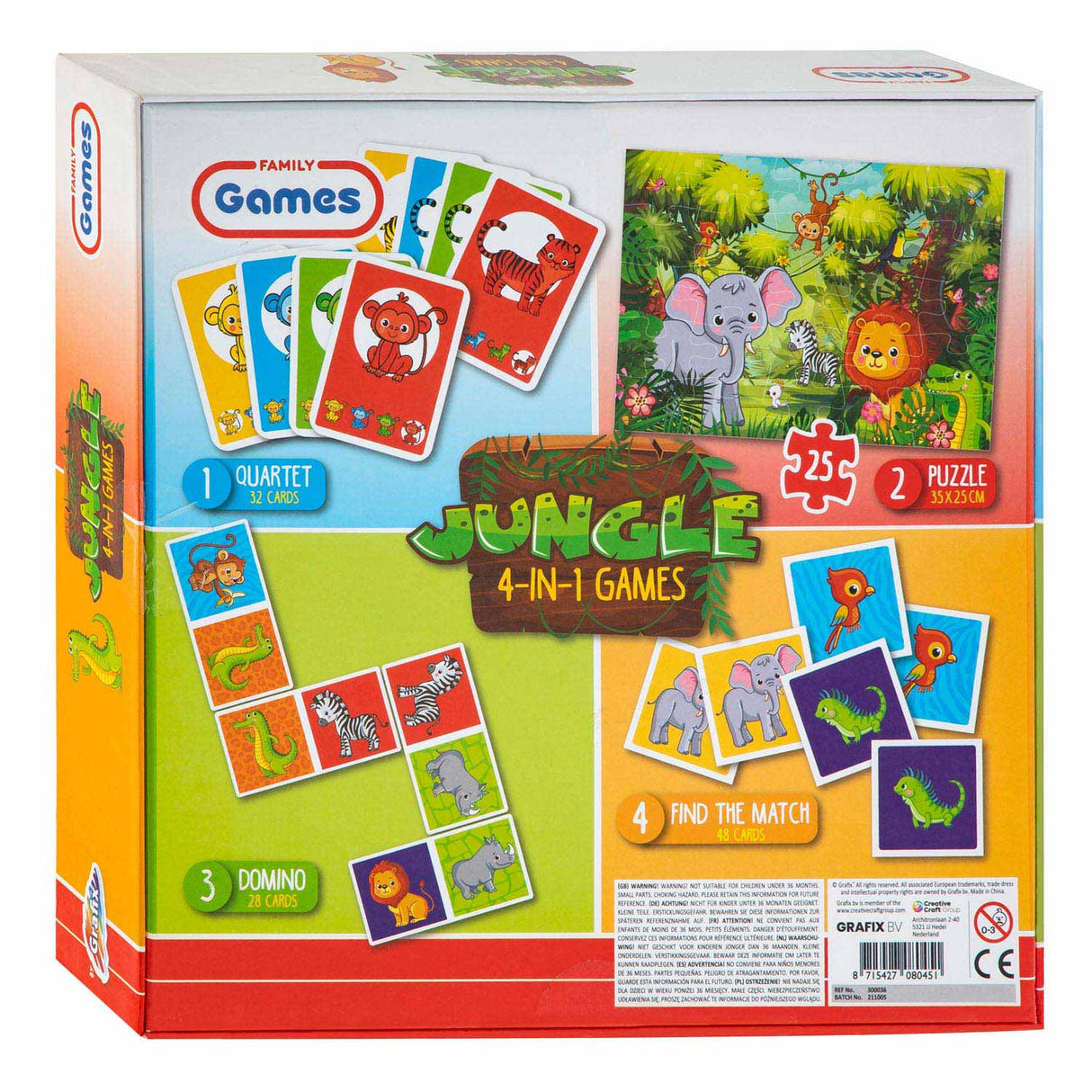 GRAFIX Game box 4in1 Jungle