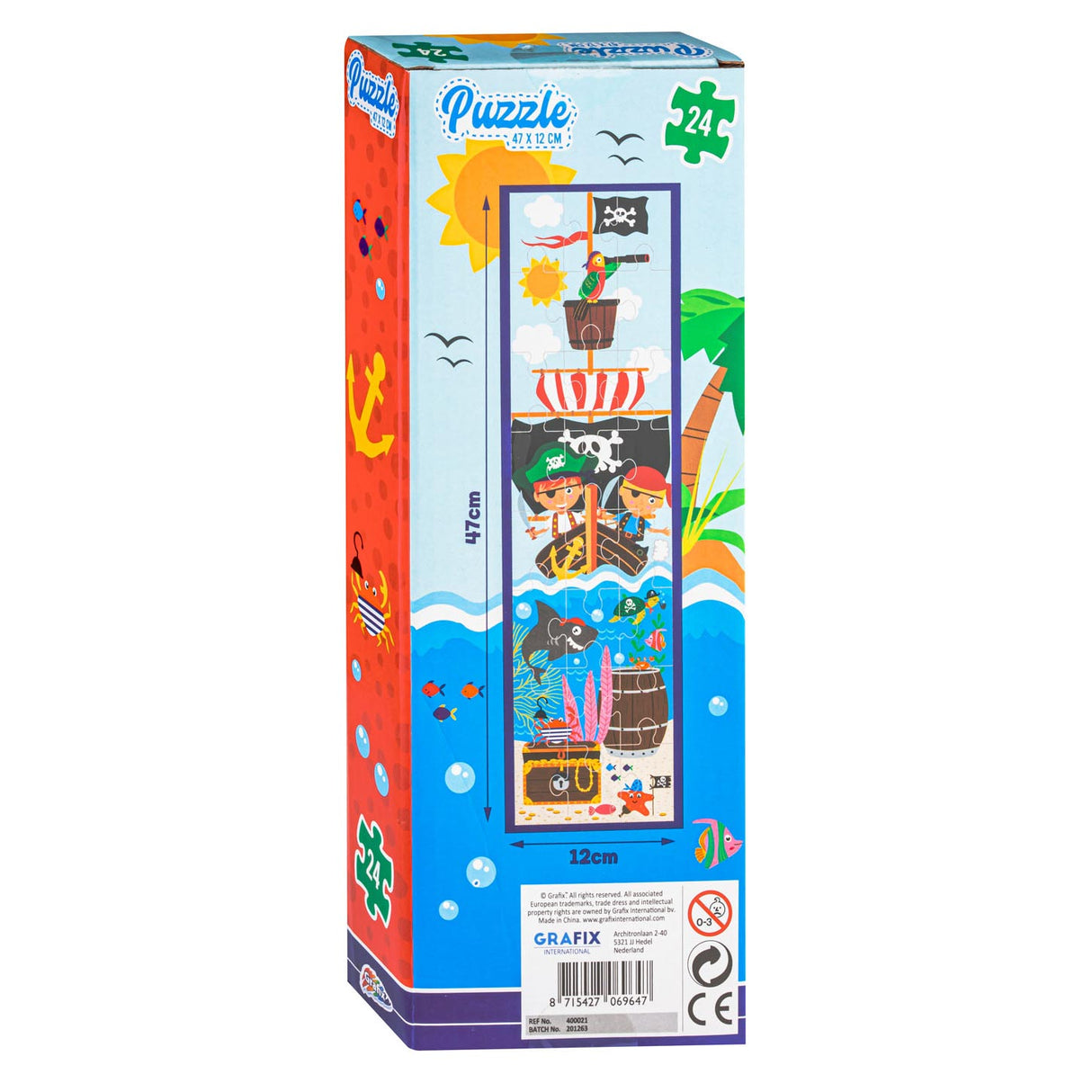 Grafix Tower Puzzle Pirate, 47x12cm