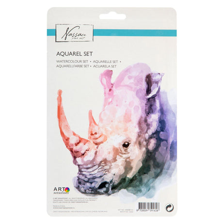 Nassau Fine Art Nassau Aquarellfarben-Set, 18 Farben