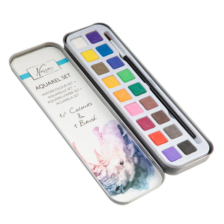 Nassau Fine Art Nassau Aquarellfarben-Set, 18 Farben