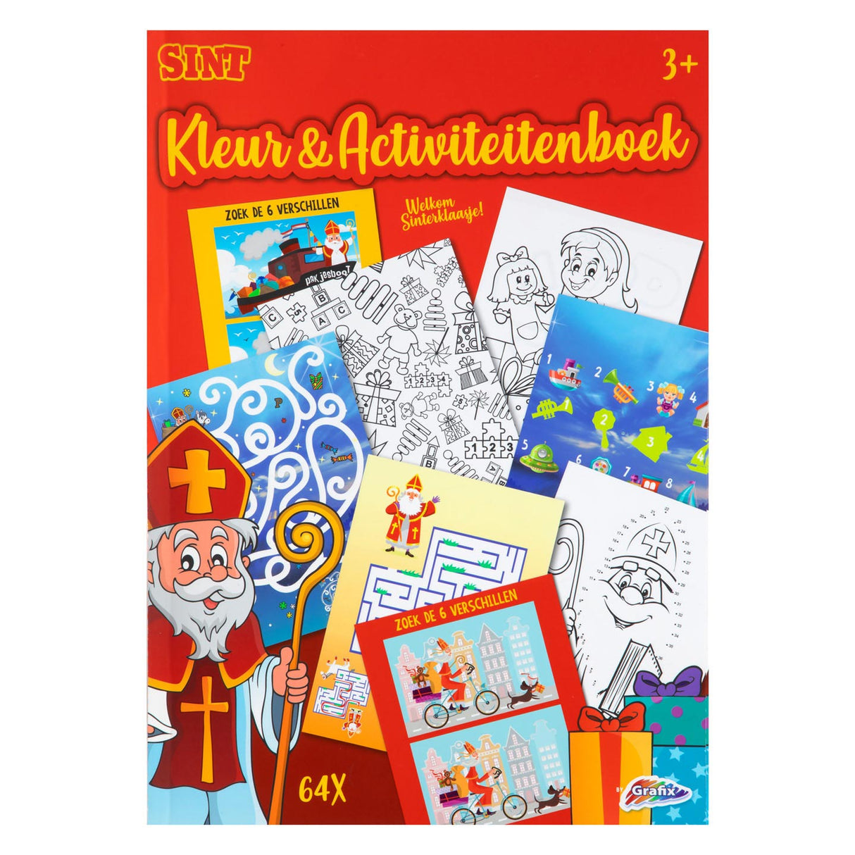 Grafix sinterklaas kleur- en activiteitenboek a4