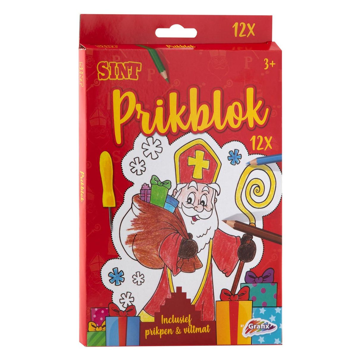 Grafix Sinterklaas Block de piqûre avec 12 feuilles