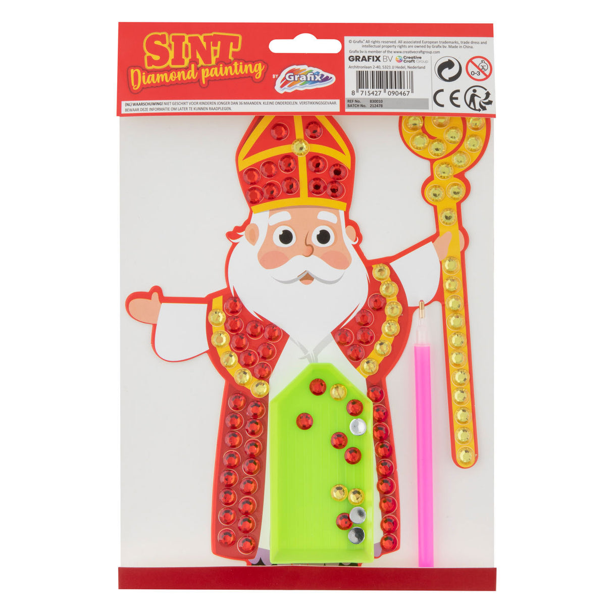 Grafix Sinterklaas Mosaic diamantmålning - XL -stenar