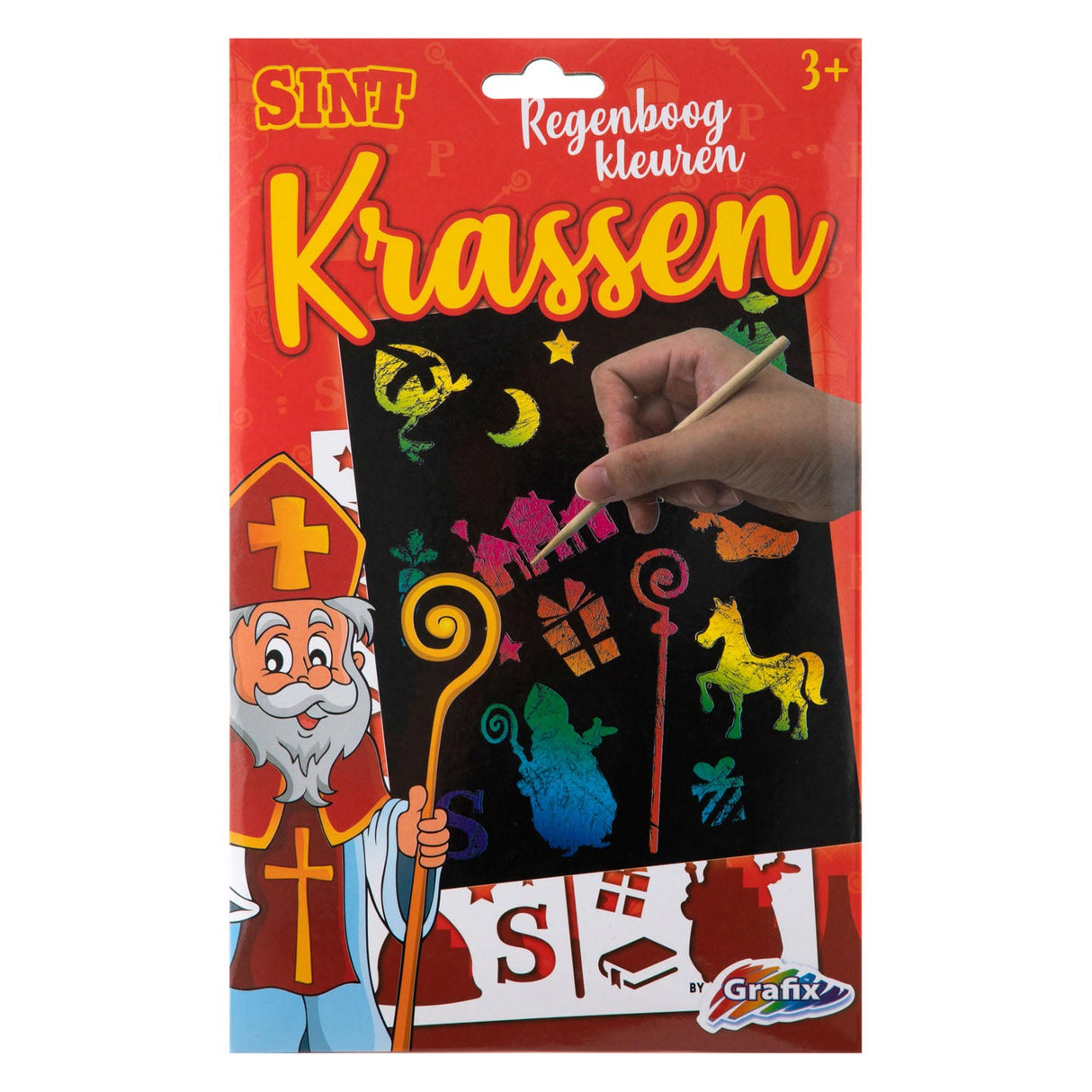 Grafix Sinterklaas kratzt Regenbogenfarben