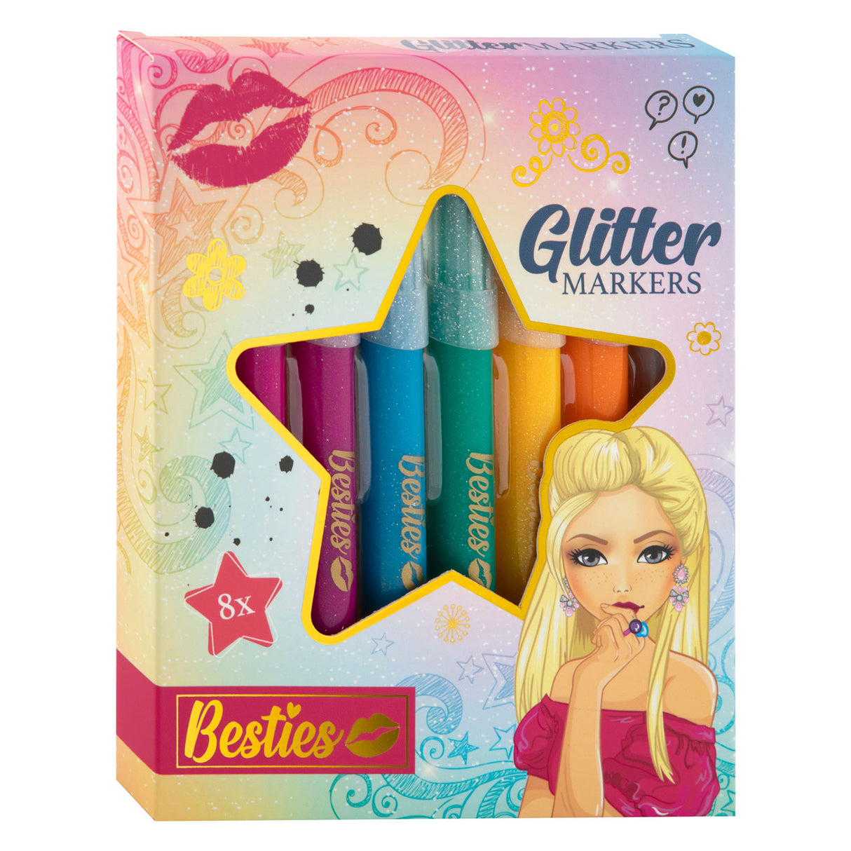 Besties Glitter Felt -Peat Pens, 8t.