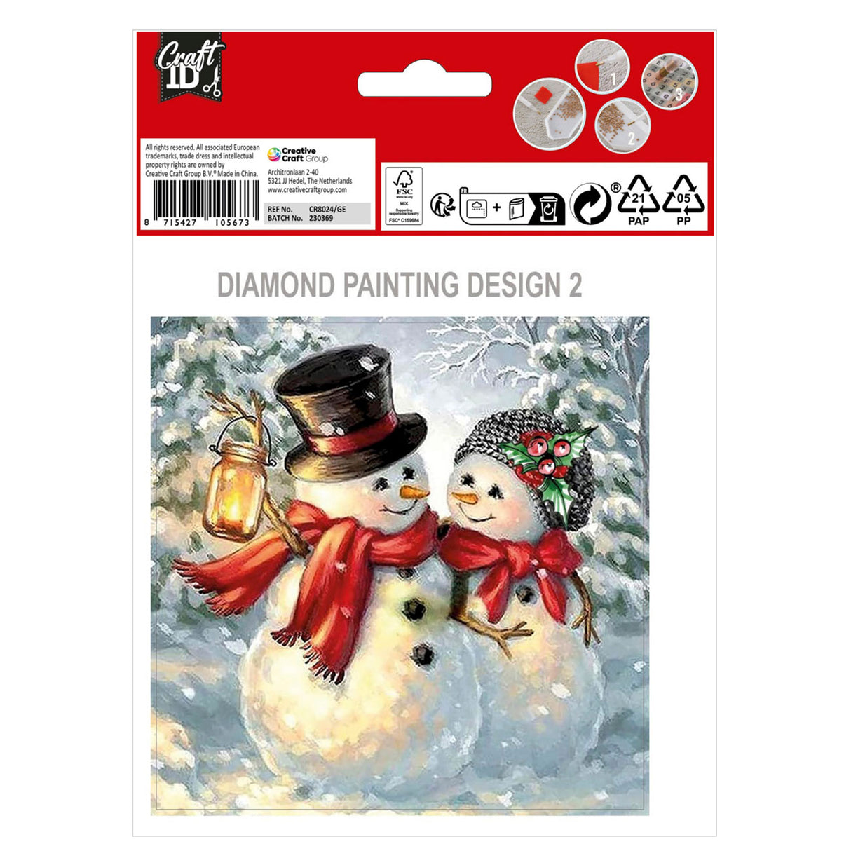 Grafix maak je eigen kerstkarten Diamantmalerei, 2.
