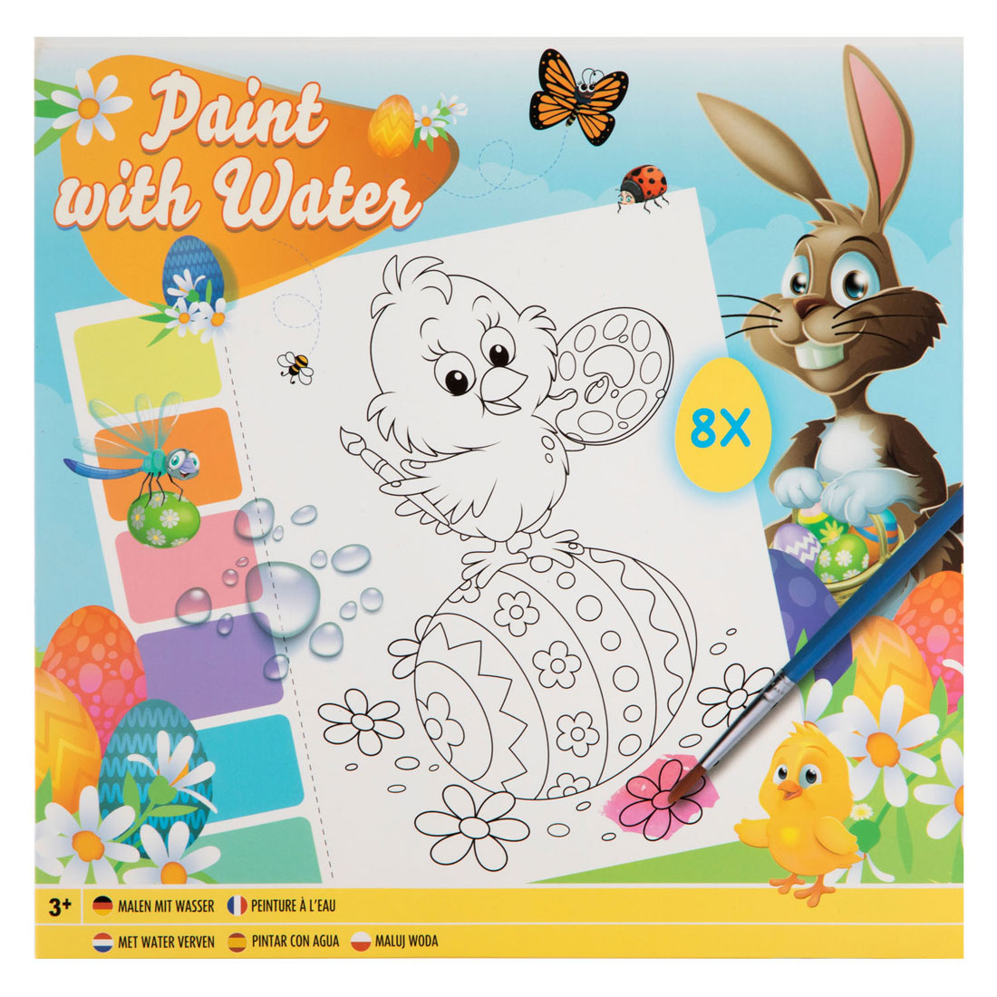 Grafix Water Pertion Ostern 8 Blätter + Pinsel