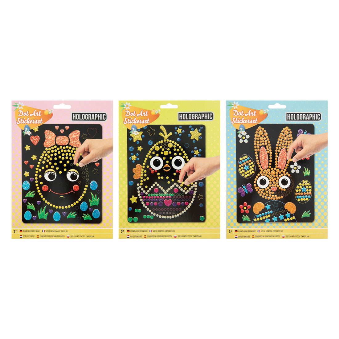 Grafix holografisches Punktkunst-Set Ostern, 22 x 18 cm