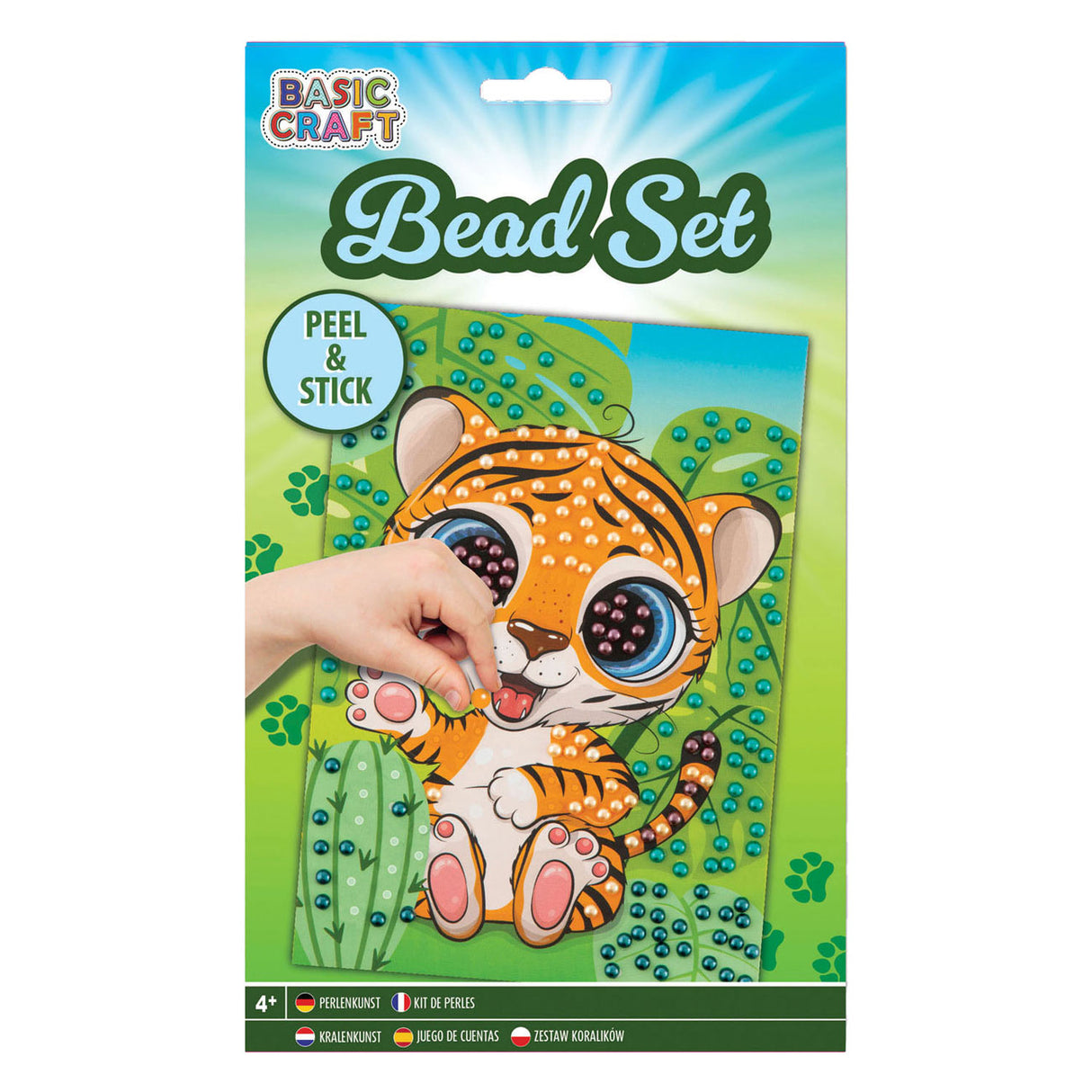 Kreative Bastelgruppe Aufkleber Perlenkunst - Tiger