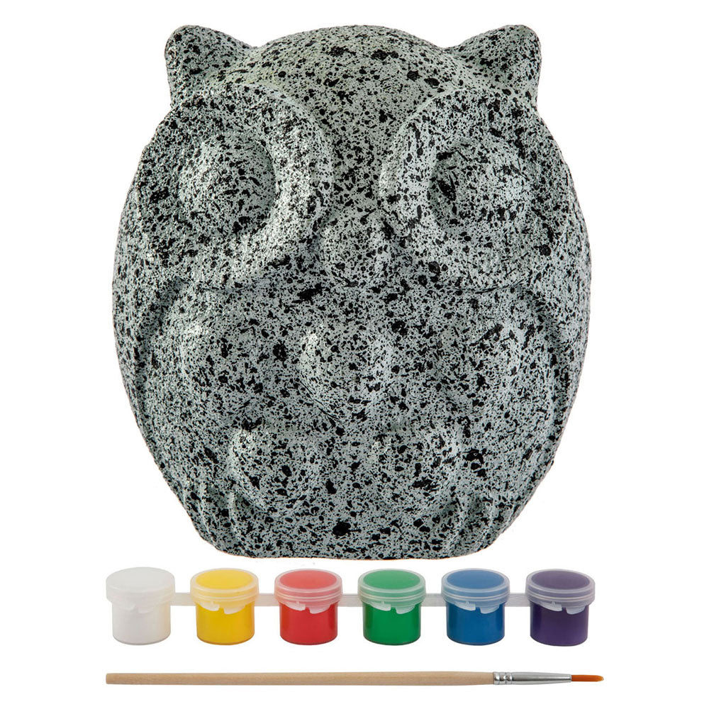 Kreative Handwerksgruppe Steine Gemälde Eulenfarbe Set, 8dlg.