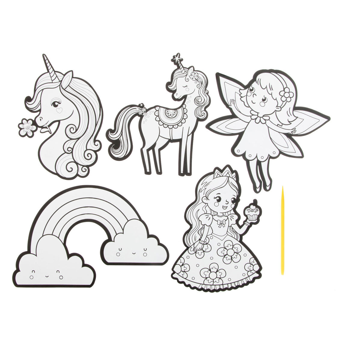 Kreative Handwerksgruppe Kraskunst Sticker - Fantasie World, 6dlg.