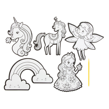 Kreative Handwerksgruppe Kraskunst Sticker - Fantasie World, 6dlg.