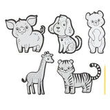 Kreative Handwerksgruppe Kraskunst Sticker - Dieren, 6dlg.