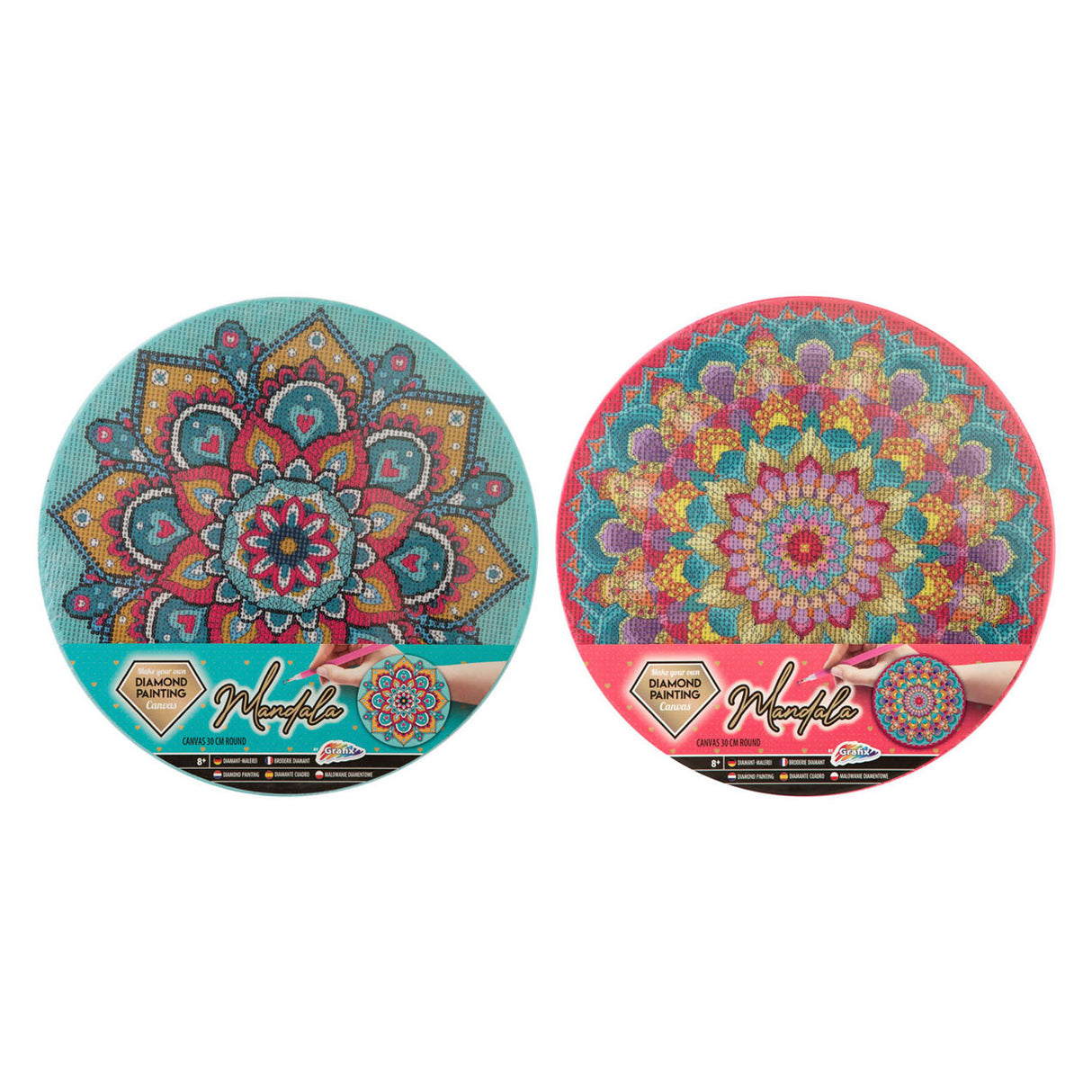 Kreative Bastelgruppe, Diamantmalerei, Mandala-Leinwand, 30 cm