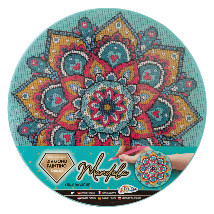 Kreative Bastelgruppe, Diamantmalerei, Mandala-Leinwand, 30 cm