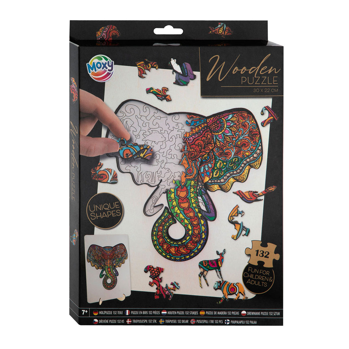 Creative Craft Group Wood Leg Puzzle Elephant, 132 ..