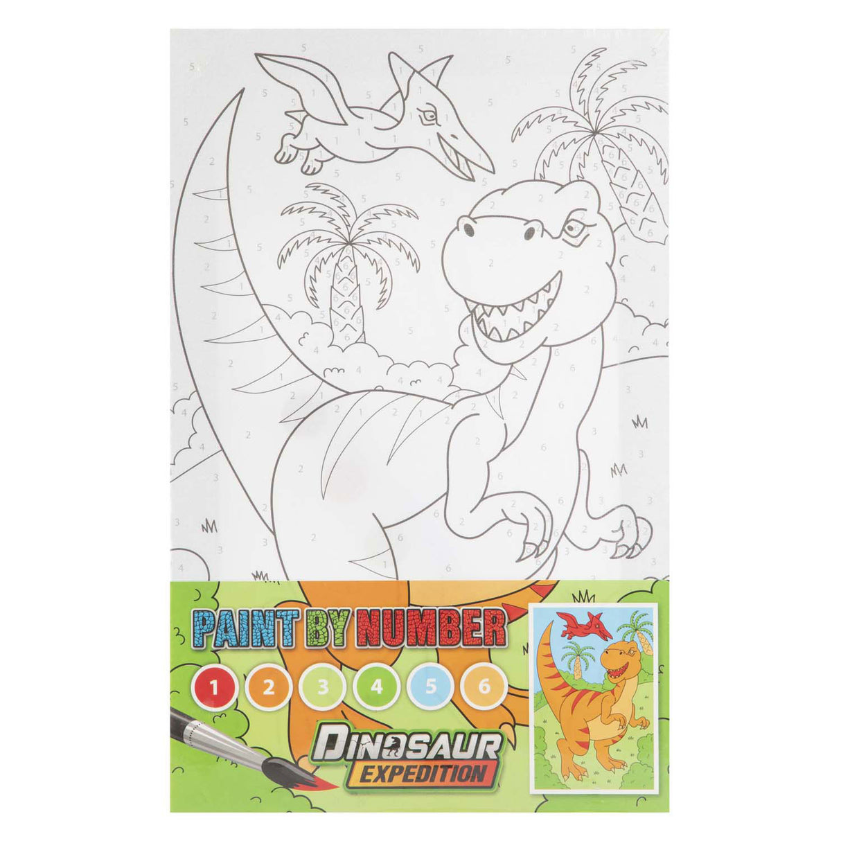 Kreatives Bastelgruppen-Dino-Malen-nach-Zahlen-Farbset