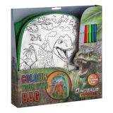 Die kreative Bastelgruppe „Dino“ bemalt Ihre eigene Tasche mit Markern