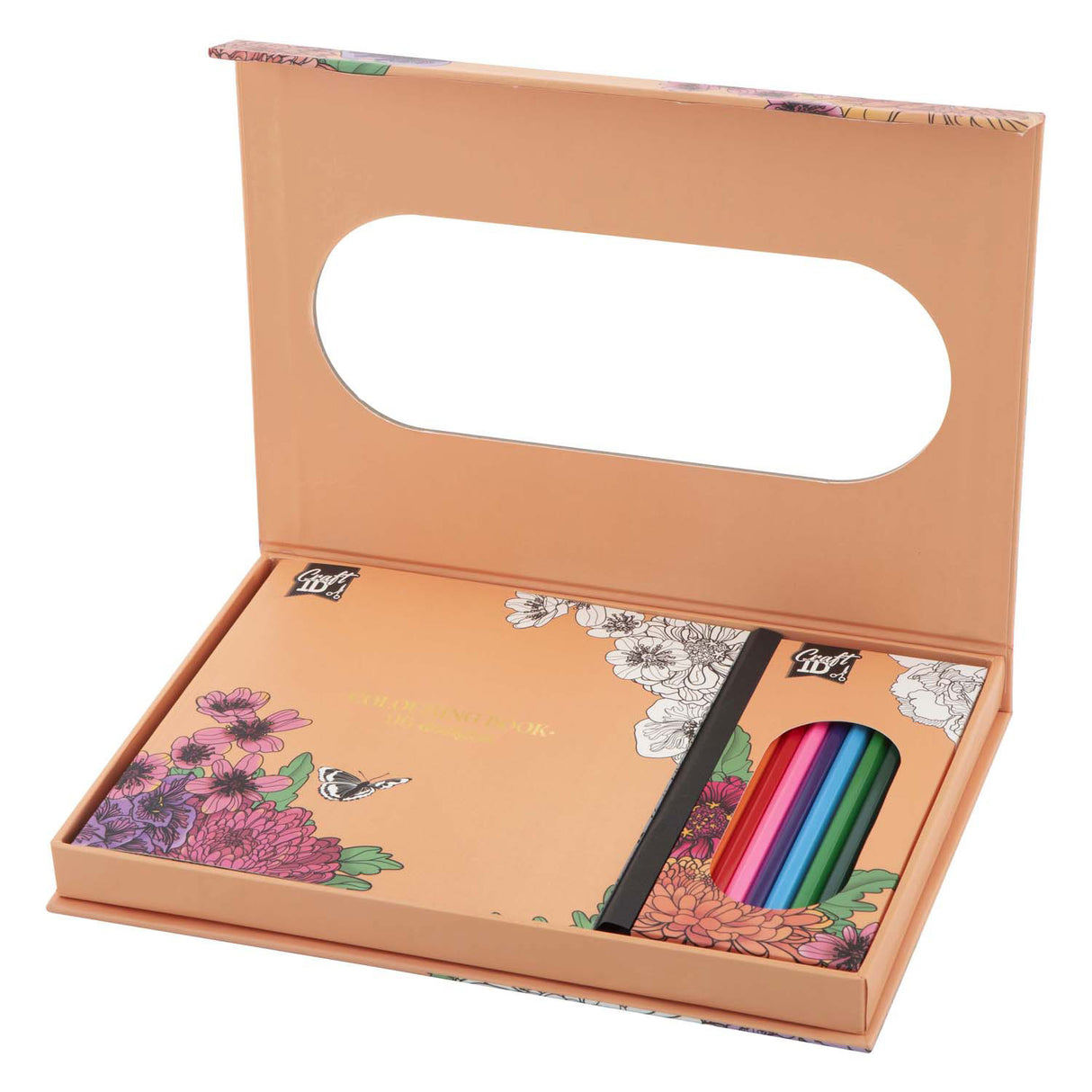 Faarf Set Blummen mat 10 faarwege Bleistift