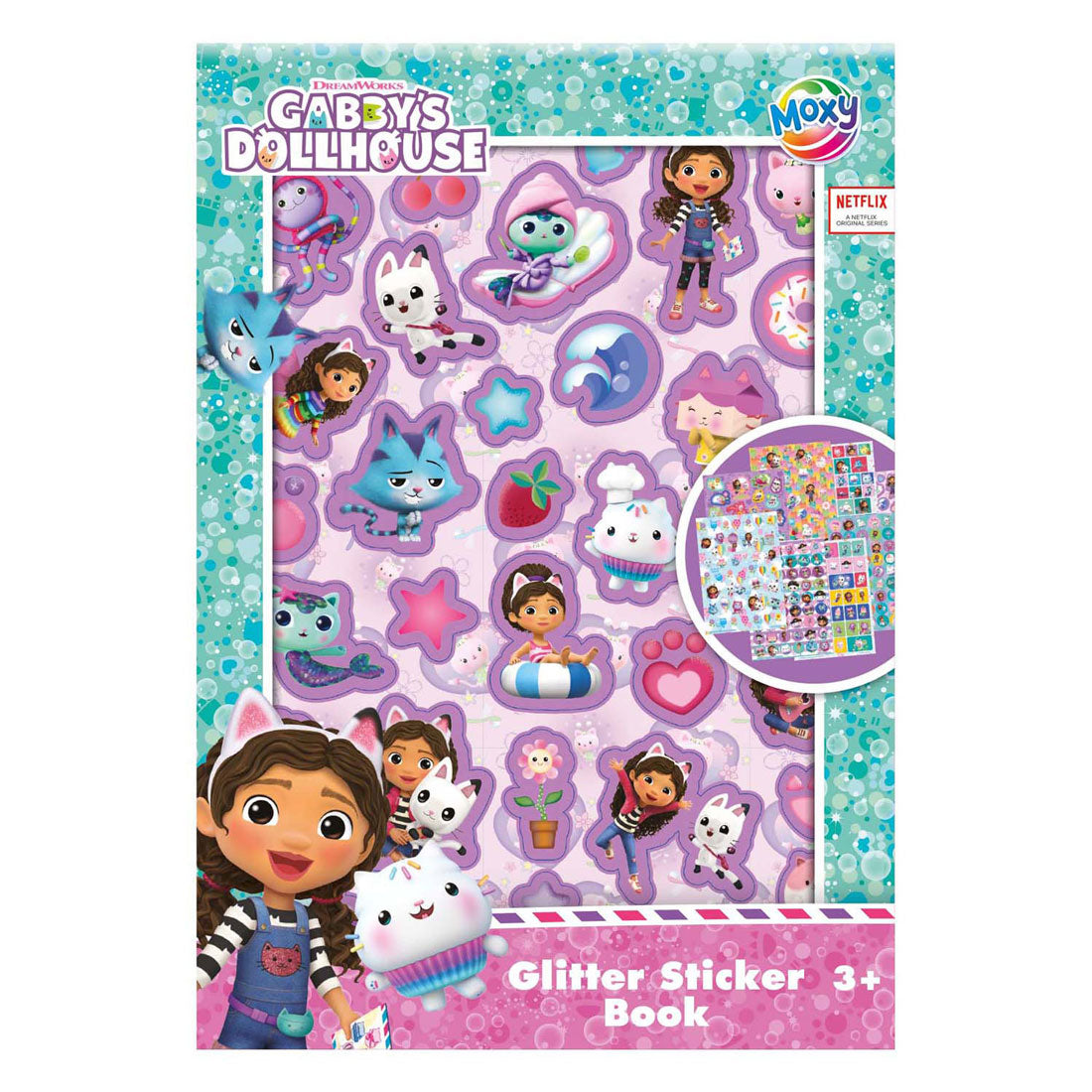 Creative craft group glitter stickerboek a5 gabby's poppenhuis