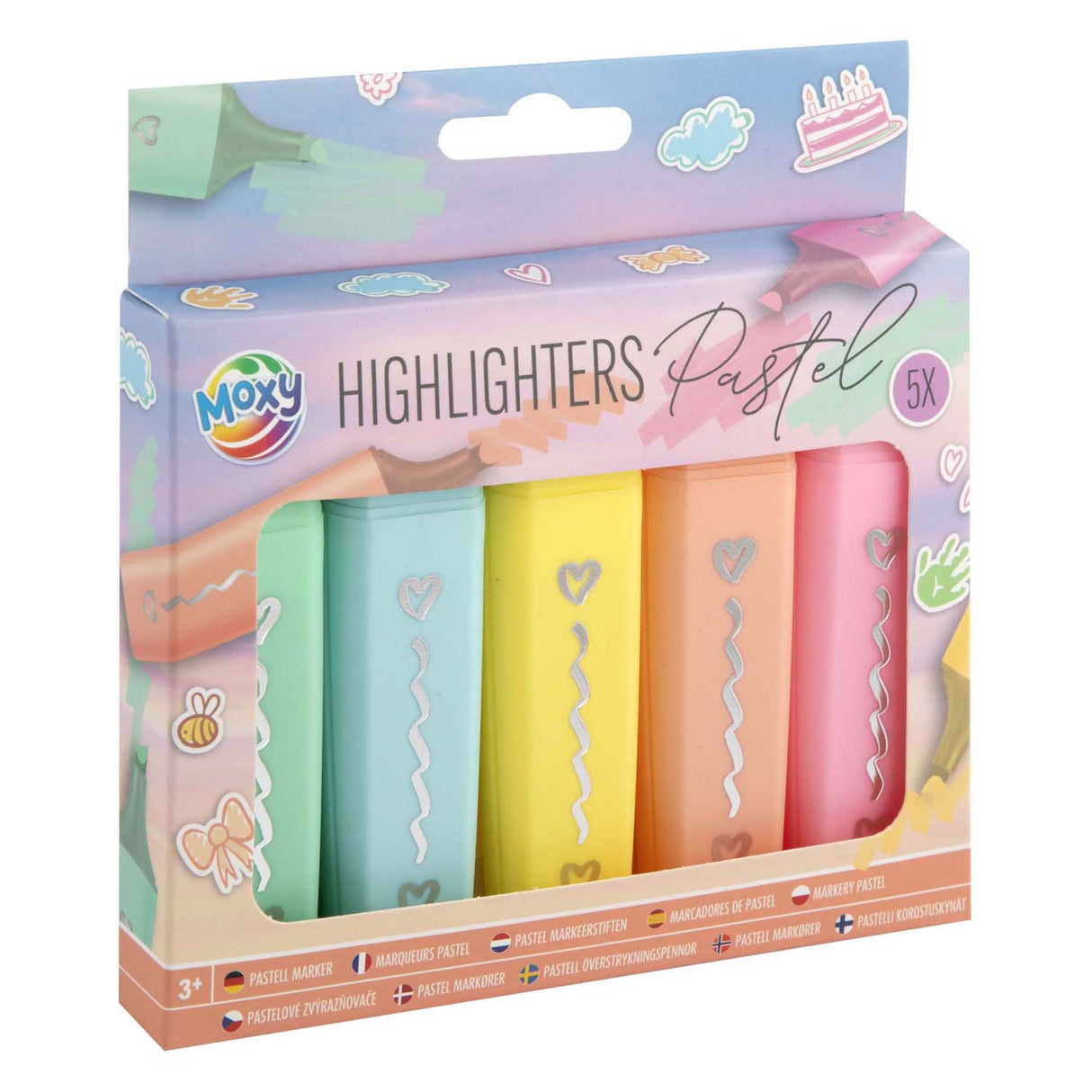 Kreative Bastelgruppe Moxy 6 Textmarker Pastell