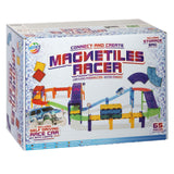 Kreative Bastelgruppe, magnetisches Bauspielzeug, Fliesen, Autostrecke mit Auto und Aufbewahrungstasche,