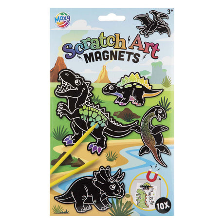 Kratzmagnete der kreativen Bastelgruppe machen Dinosaurier