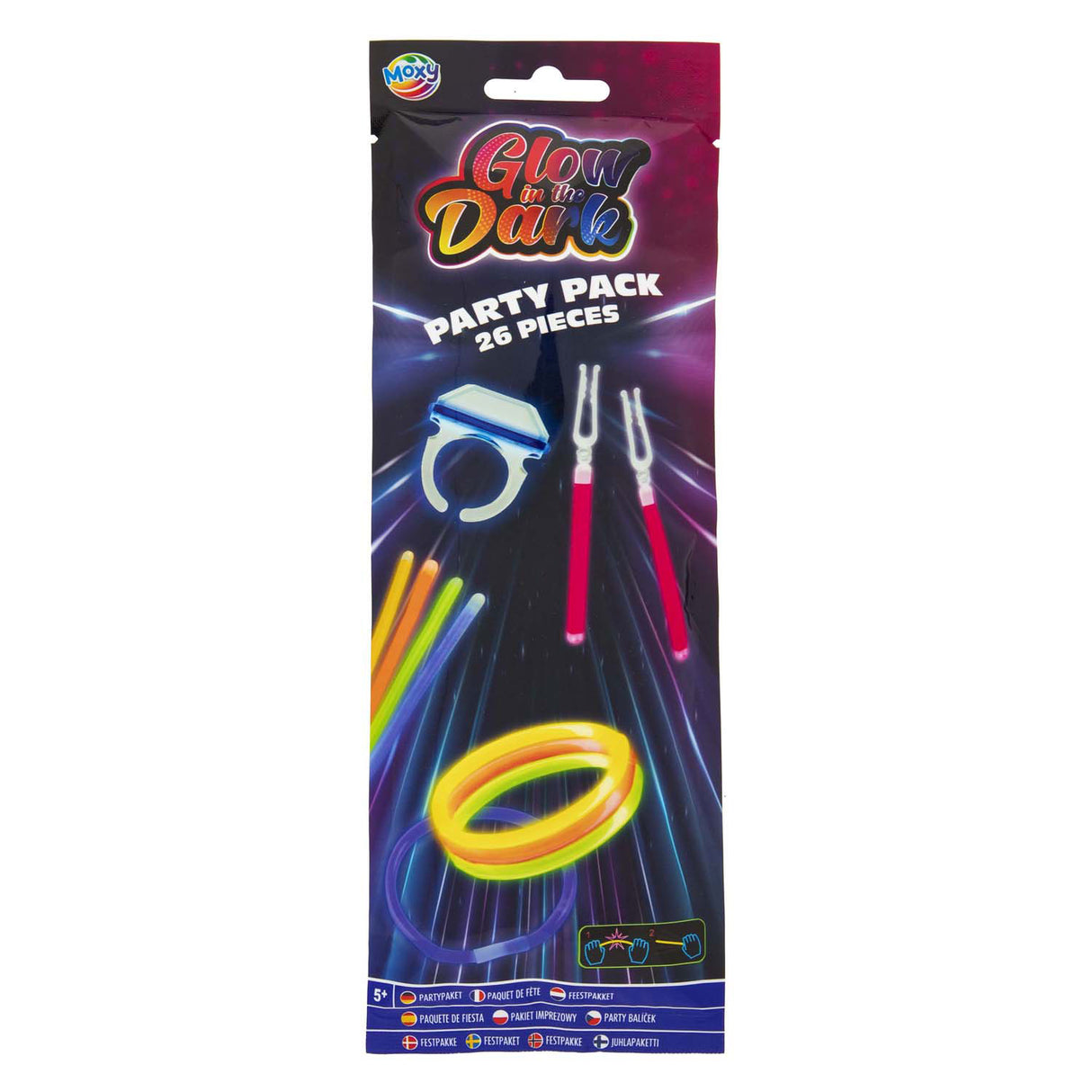 Creative craft group glow in the dark sticks party pack, 30dlg.