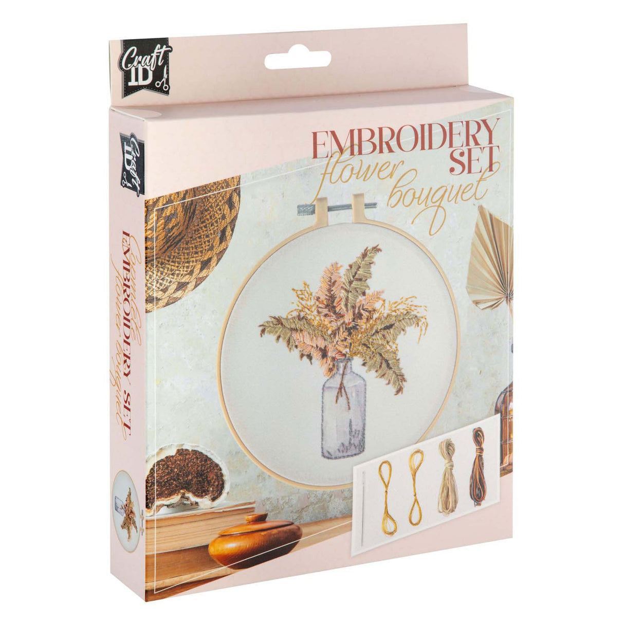 Kreatives Bastelgruppen-Stickset, Vase mit Blumen