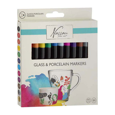 Creative Craft Group Nassau Glasporzellan-Marker – 12 Stück.