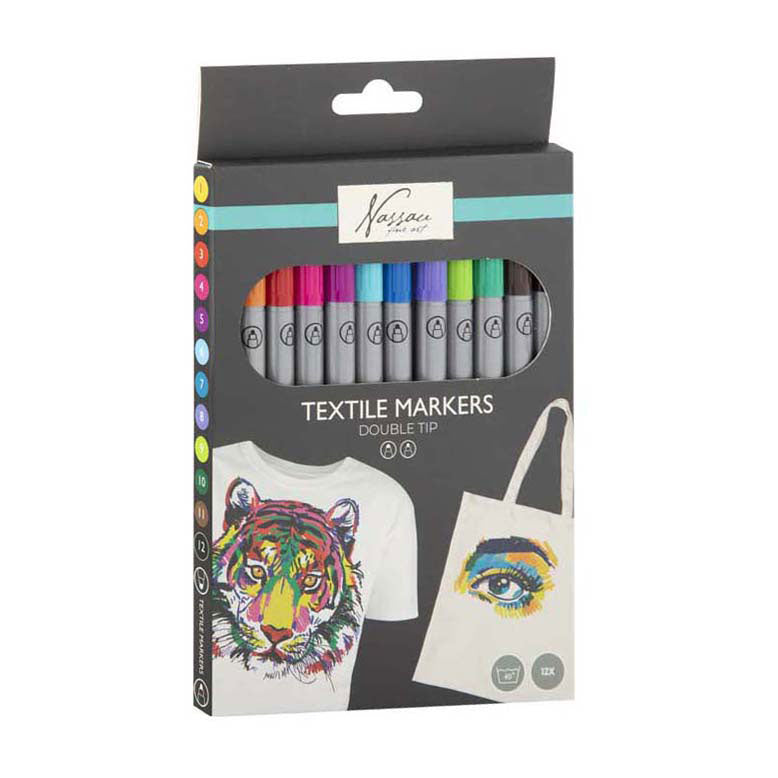 Creative Craft Group Nassau Textil-Doppelmarker – 12 Stück.
