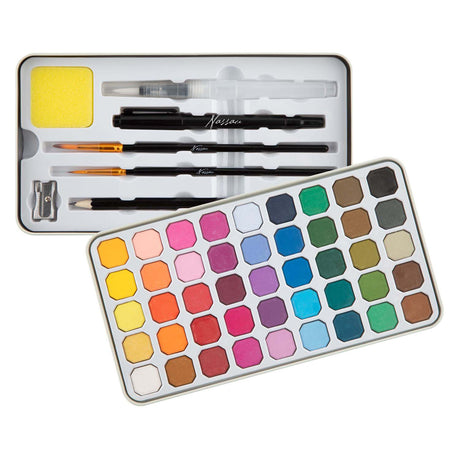 Creative craft group nassau luxe aquarel verfset - 45 kleuren