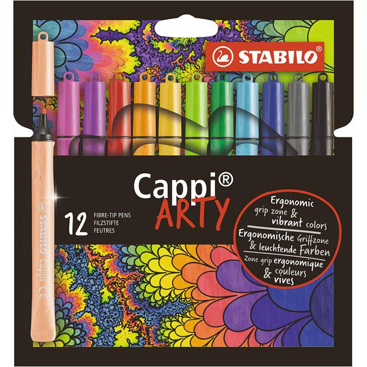 Stabilo Cappi fühlte -Tipstifts kunstt 12 Stücke