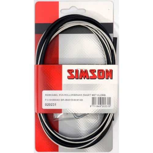 Simson Rollerbrake Bremskabel Set Komplett Edelstahl schwarz auf der Karte