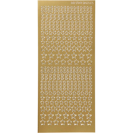 Creativ Firmenaufkleber, Sterne, Bogen 10x23 cm, gold, 1 Bogen