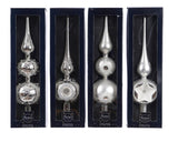 Decoris Peak Glas Silber 31cm