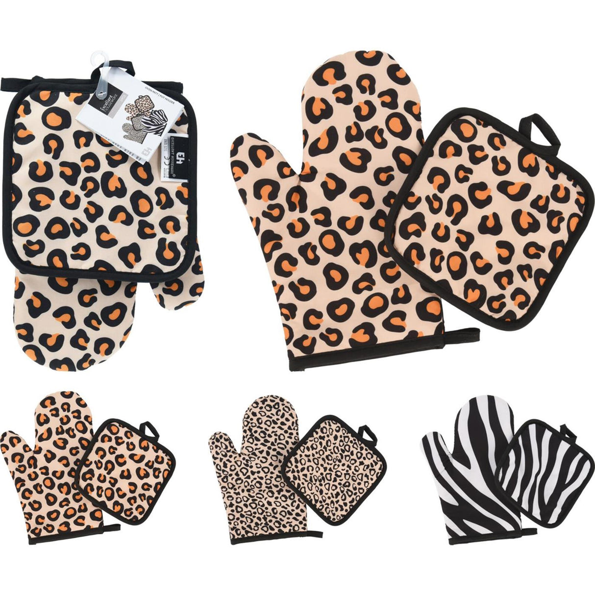 Ausgezeichnetes Haushaltswaren-Set aus Topflappen und Topflappen mit Tiermotiv