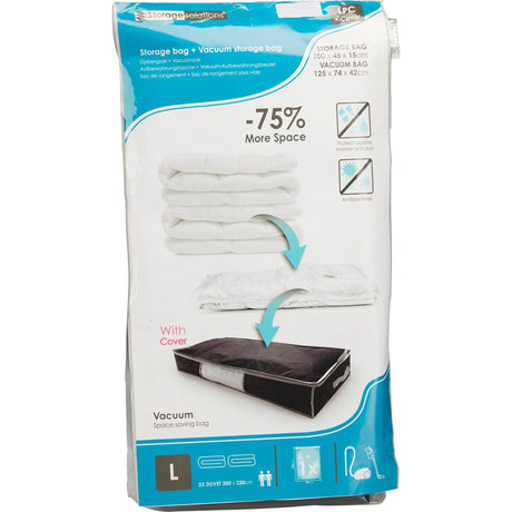 Storage solutions opbergzak 100x45x15cm met vacuã¼mzak 125x74x42cm