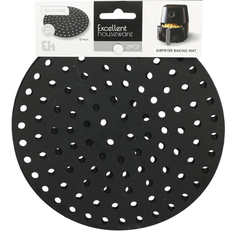 Excellent houseware airfryer mat siliconen ø19,4cm zwart