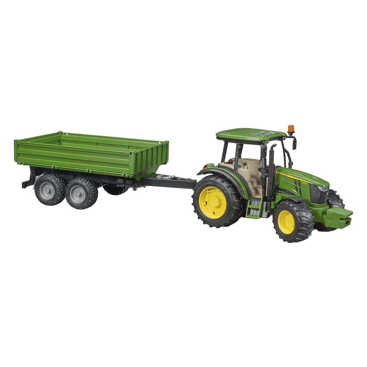 Bruder John Deere Traktor 5115 m mit Anhänger 1:16
