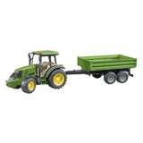 Bruder John Deere Traktor 5115 m mit Anhänger 1:16