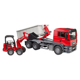 Bruder, Miniaturauto des Mannes TGS LKW mit Container, rot