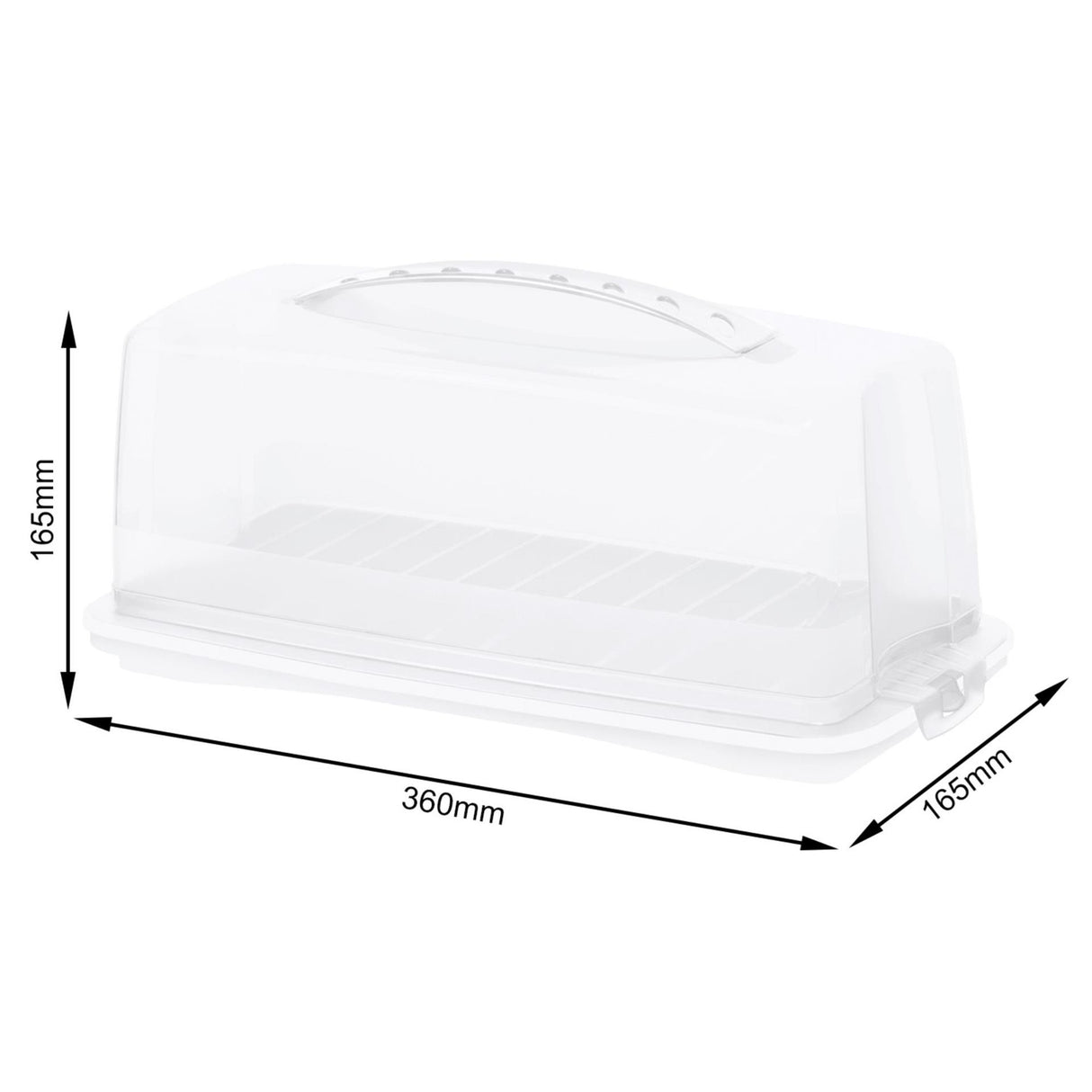 Rotho Frischkuchenbox Rechteck 36x16,5x16,5 cm weiß transparent